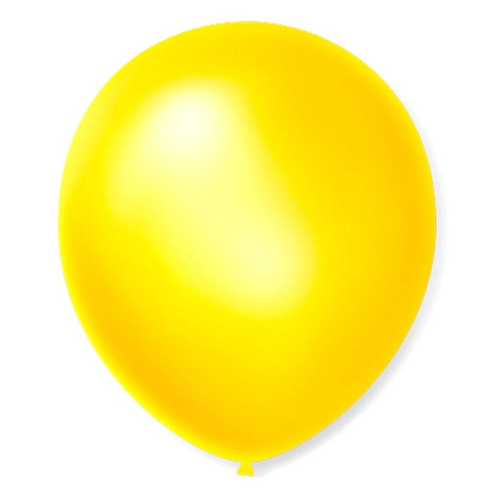 Balão n°7 50 un amarelo cintilante São Roque