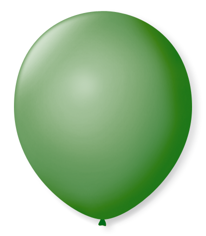 Balão n°7 50 un verde bandeira São Roque