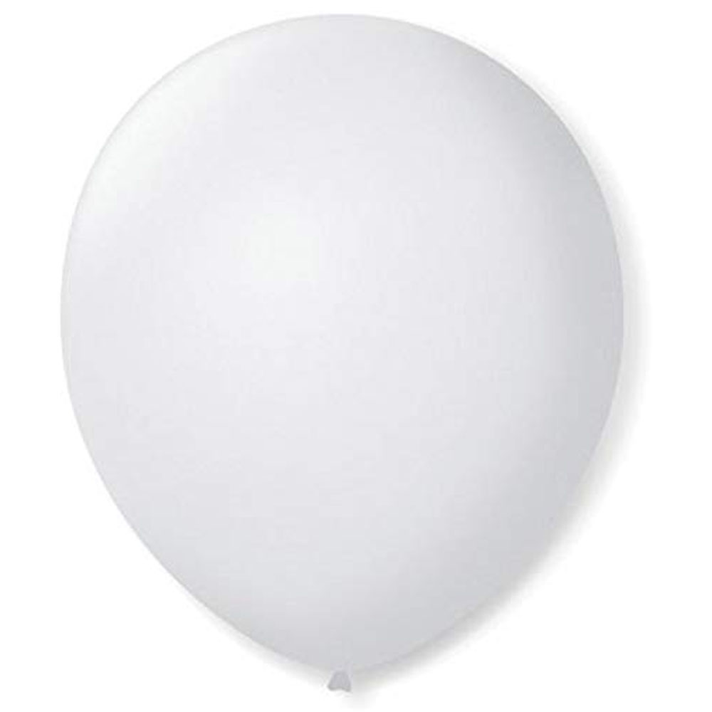 Balão n°9 50 un branco polar São Roque