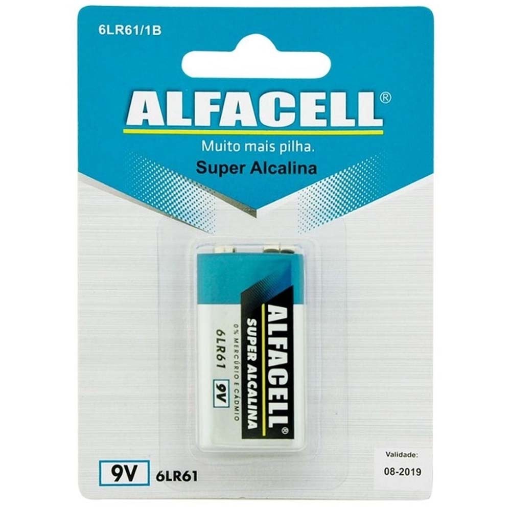 Bateria 9V alcalina Alfacell