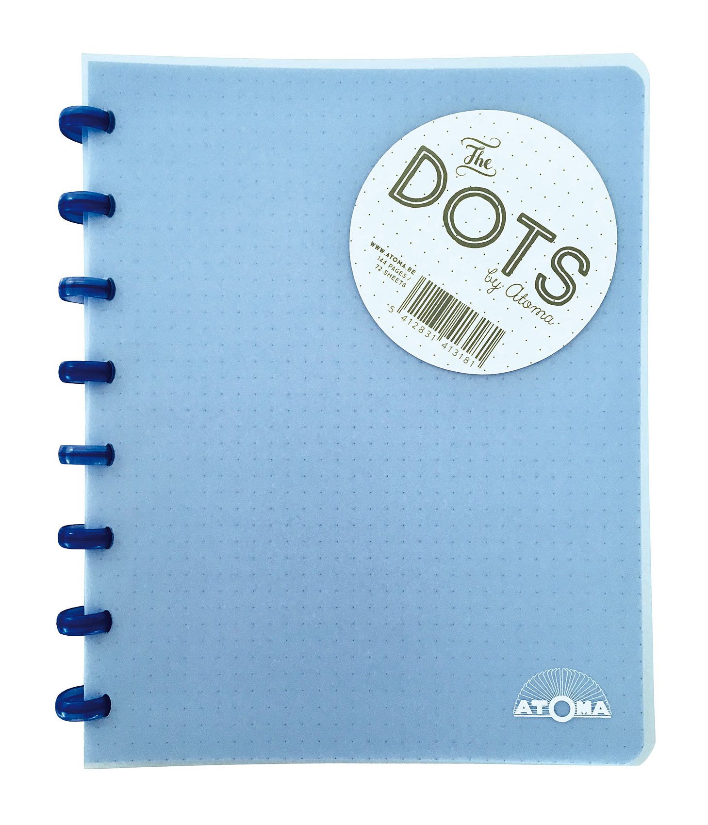 Caderno A5 72 fls azul DOTS Atoma