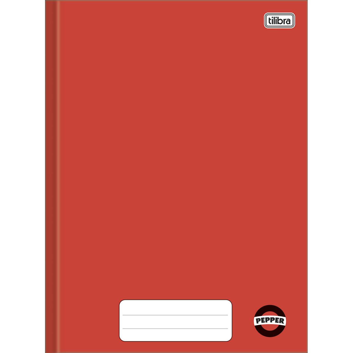Caderno brochura 80 fls vermelho PEPPER Tilibra