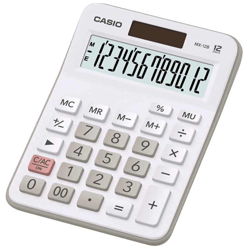 Calculadora 12 Dígitos MX-12B-WE Casio - Livraria Barão