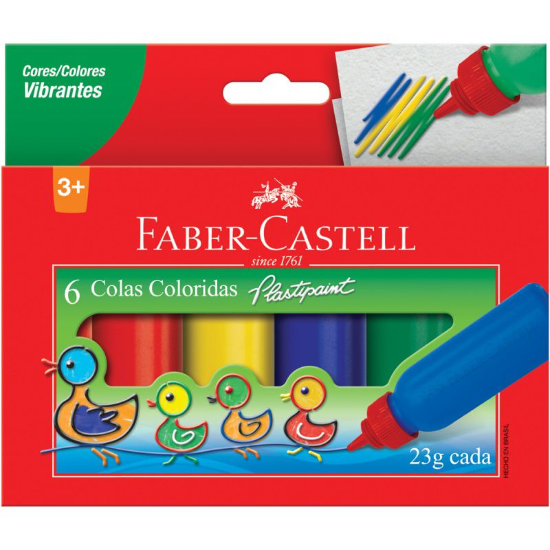 Cola colorida 23g 6 un Faber-Castell