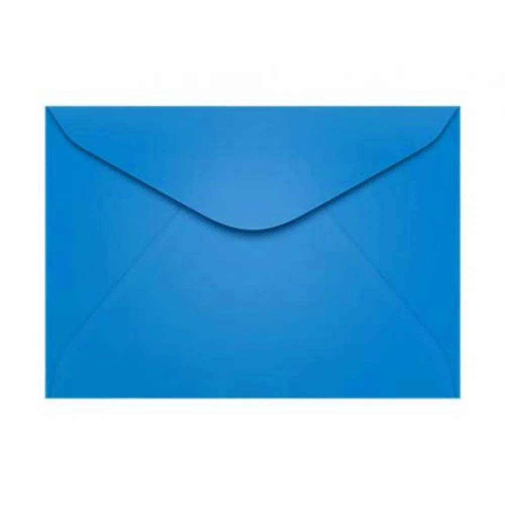 Envelope 11,4x16,2cm 100 un azul grécia Ipecol