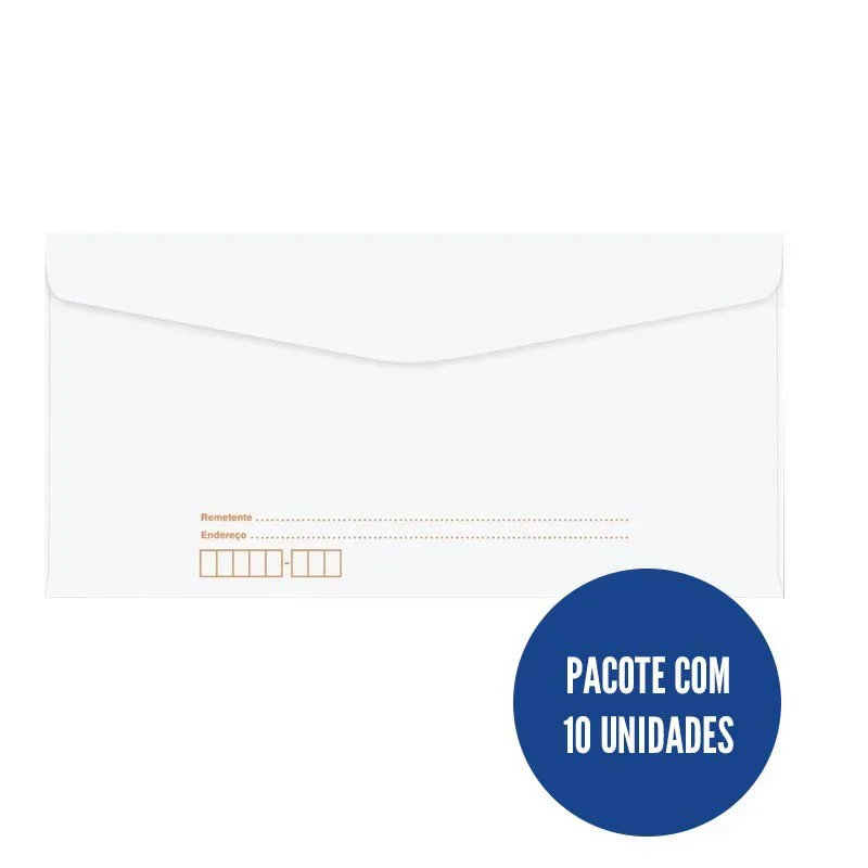 Envelope carta com cep 11,4x16,2cm 10 un Romitec