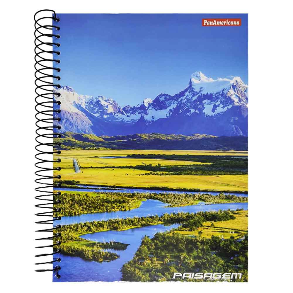 Caderno Universit Rio Mat Rias Fls Paisagem Panamericana Livraria Bar O