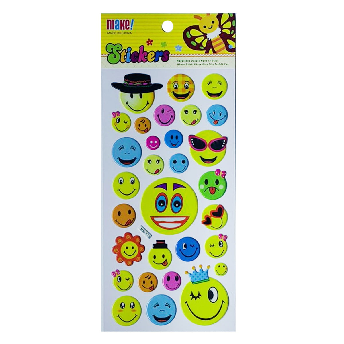 Cartela Adesivo Emojis Kit Livraria Bar O