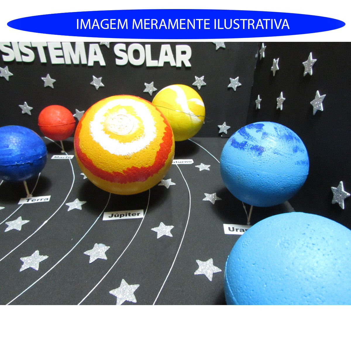 Kit Escolar Maquete Sistema Solar Com 10 Bolinha - Livraria Barão
