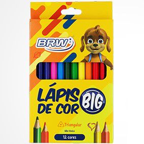 Lápis de cor 12 cores JUMBO Brw