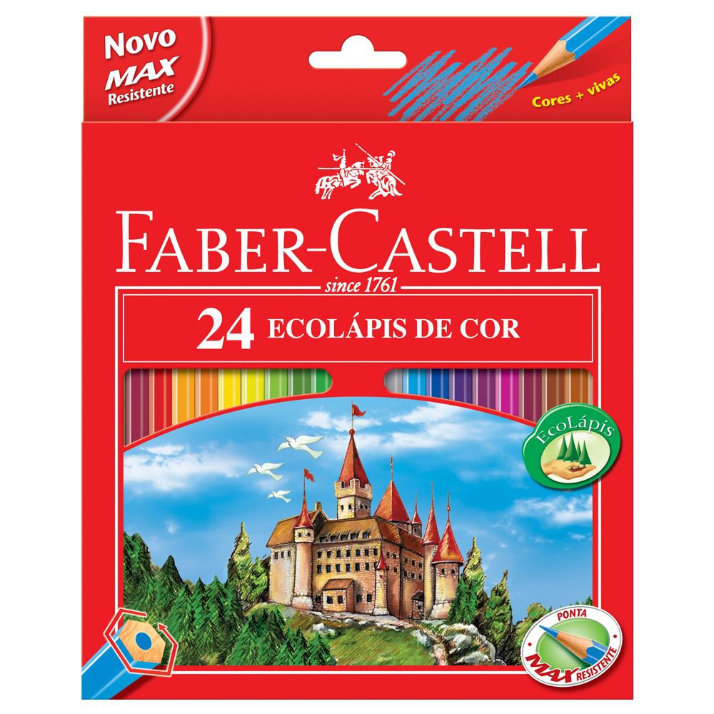 Lápis de cor 24 cores Faber-Castell