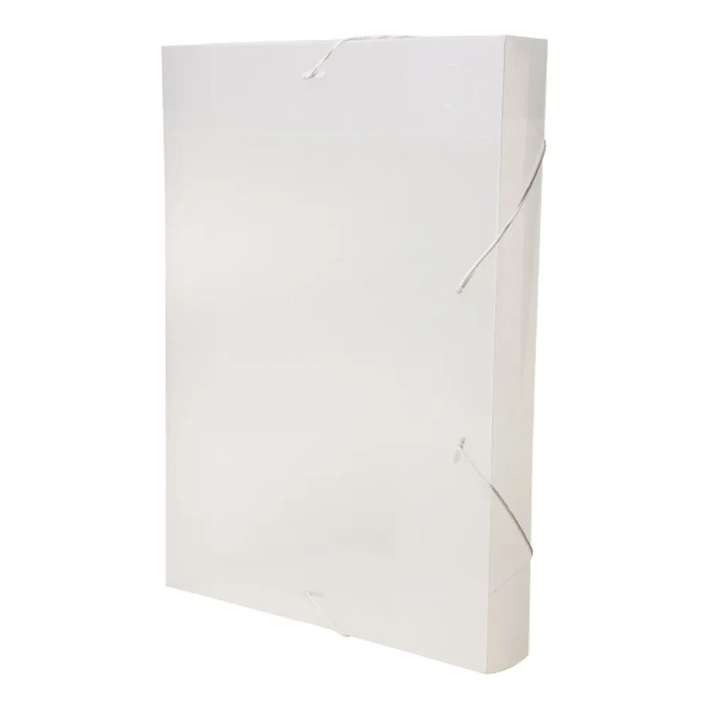 Pasta com elástico A4 5,5cm cristal New Line Dello Livraria Barão