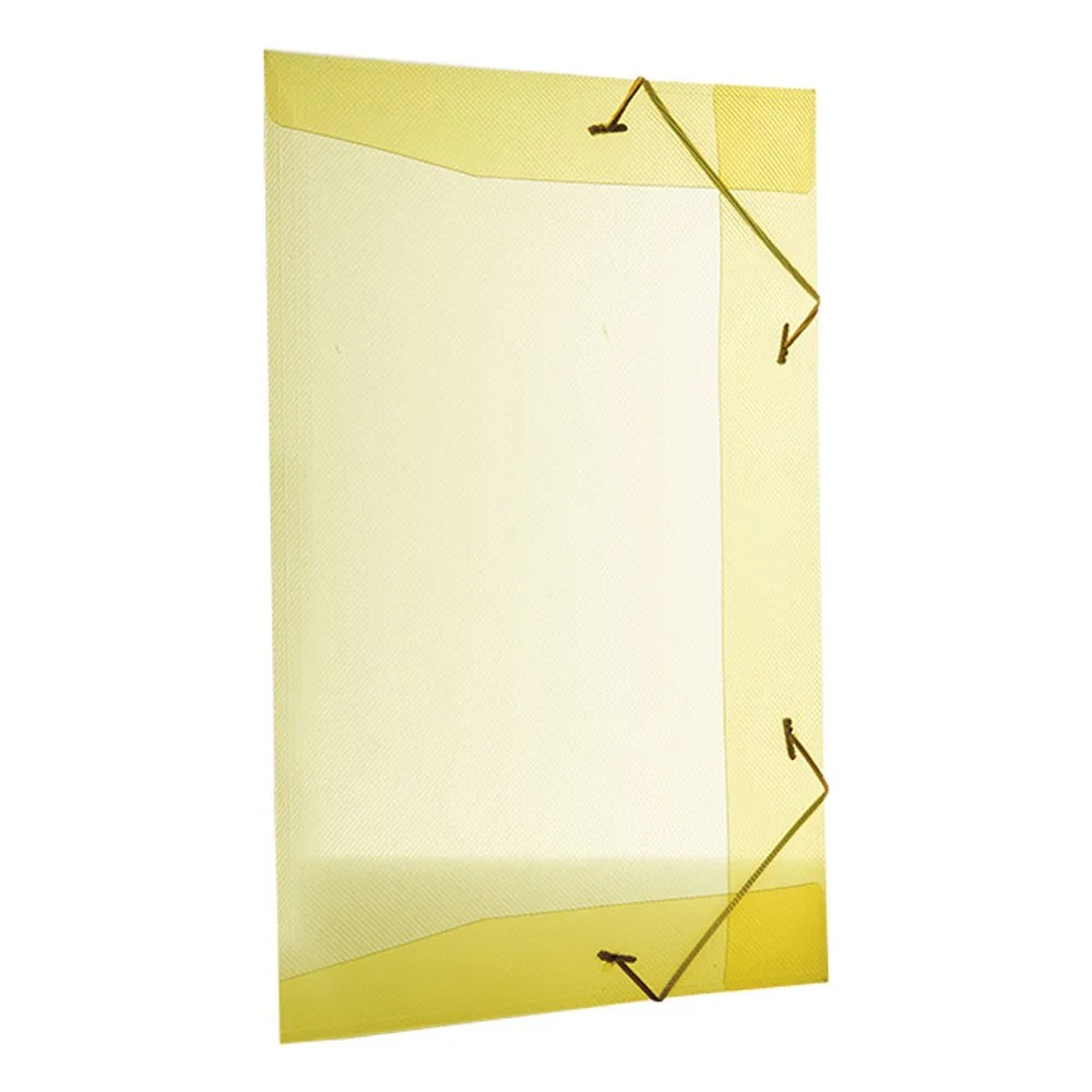 Pasta com elástico A4 fina amarelo New Line Dello Livraria Barão