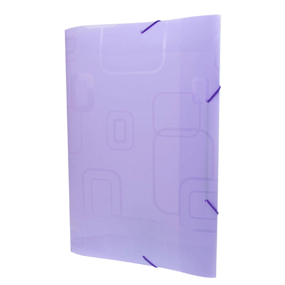 Pasta com elástico A4 fina roxo fine Dello Livraria Barão