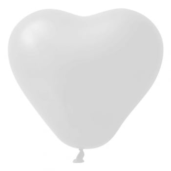 Balão coração n°11 20 un branco São Roque