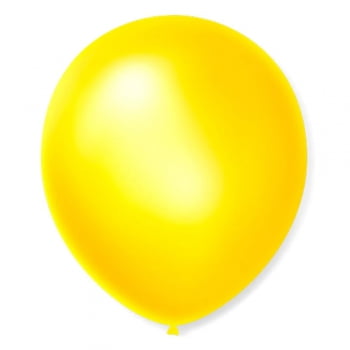 Balão n°7 50 un amarelo cintilante São Roque