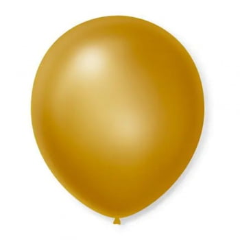 Balão n°7 50 un dourado cintilante São Roque