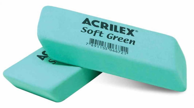 Borracha verde soft Acrilex