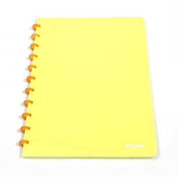 Caderno A4 72 fls amarelo NEON Atoma
