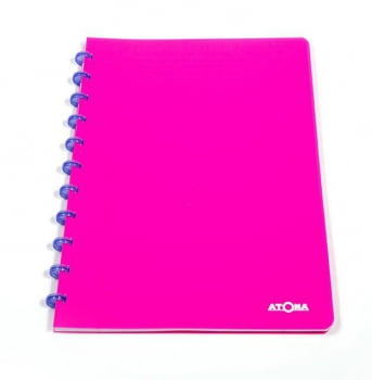 Caderno A4 72 fls rosa NEON Atoma