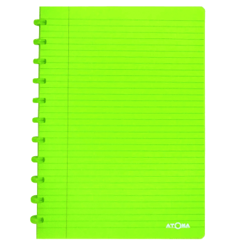 Caderno A4 72 fls verde TRANSPARENTE Atoma