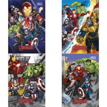 Caderno brochura 1/4 80 fls Avengers Tilibra