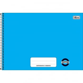 Caderno desenho 80 fls azul PEPPER Tilibra