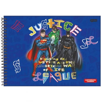 Caderno desenho 80 fls Justice League Jandaia