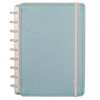 Caderno Médio 80 fls Azul Pastel Caderno Inteligente