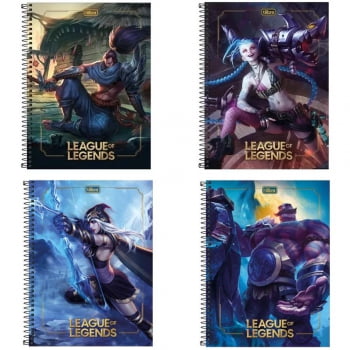 Caderno universitário 20 matérias 320 fls League of Legends Tilibra