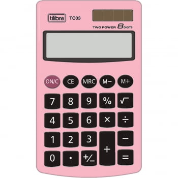 Calculadora 8 dígitos rosa claro TC03 Tilibra