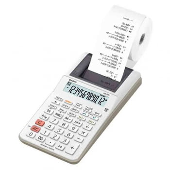 Calculadora de mesa com bobina 12 dígitos branco HR-8RC-BK Casio