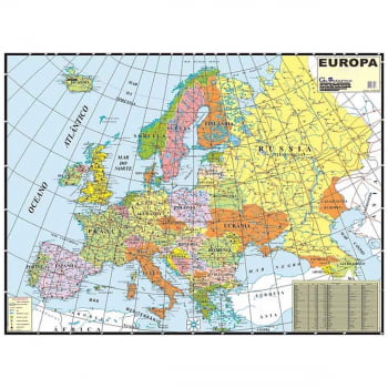 Mapa Europa físico 90x120 Glomapas