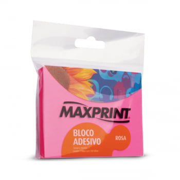 Bloco adesivo 76x102 100 fls rosa Maxprint