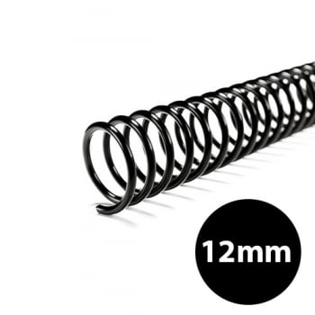 Espiral encadernação 12mm preto As Papeis