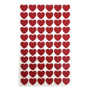 Etiqueta manual coração 660 un vermelho Kit