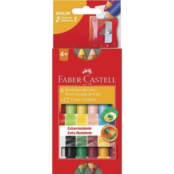 Giz de cera  eco 12 cores Faber-Castell