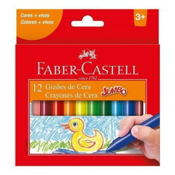Giz de cera longo 12 cores Faber-Castell