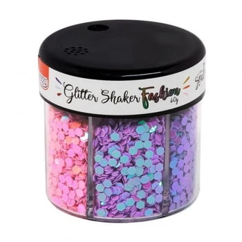 Glitter 60g 6 cores Shaker Colors Brw