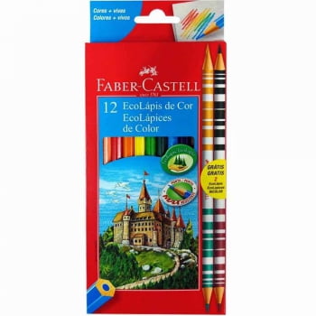 Lápis de cor 10 cores + 2 lápis bicolor Faber-Castell