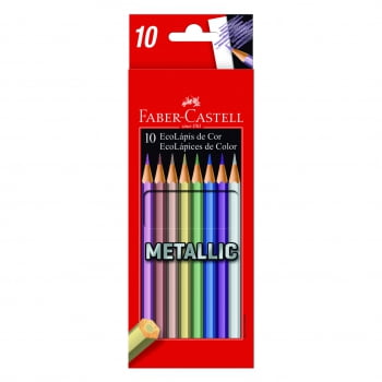 Lápis de cor 10 cores metálico Faber-Castell