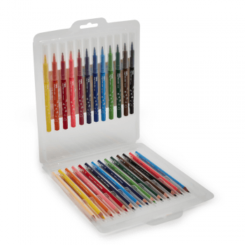 Lápis de cor 12 cores + 12 hidrográficas Tris