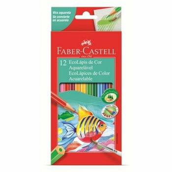 Lápis de cor 12 cores AQUARELÁVEL Faber-Castell