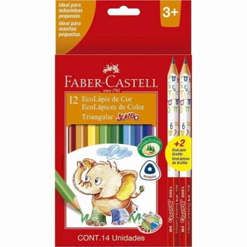 Lápis de cor 12 cores JUMBO GRANDE Faber-Castell