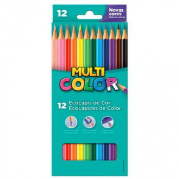 Lápis de cor 12 cores Multicolor