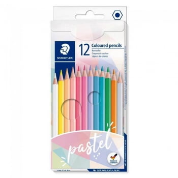 Lápis de cor 12 cores pasteis Staedtler