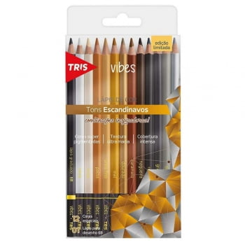 Lápis de cor 12 cores Tons Escandinavos Vibes Tris