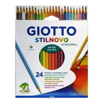 Lápis de cor 24 cores AQUARELÁVEL Stilnovo Giotto Canson
