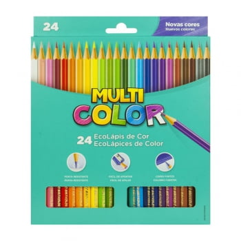 Lápis de cor 24 cores Multicolor