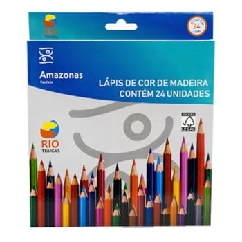 Lápis de cor 24 cores Rio Tijucas